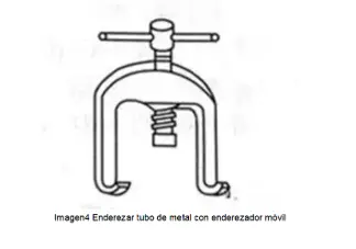 Enderezar tubo de metal con enderezador móvil